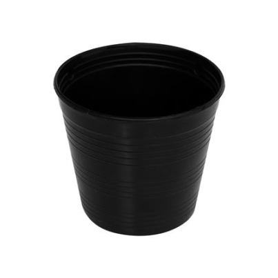 PLASTIC PLANTER PNP ROUND 3IN BLACK