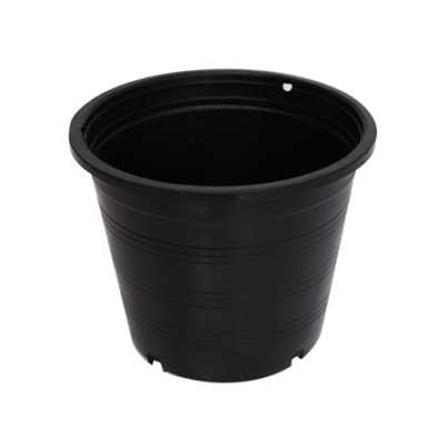 PLASTIC PLANTER PNP ROUND 5IN BLACK
